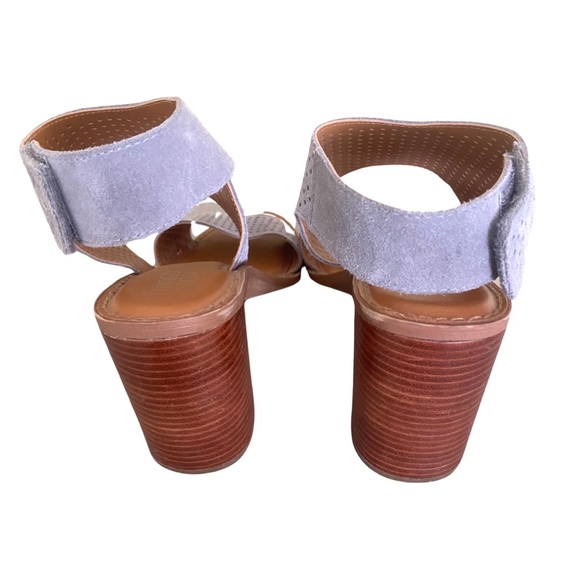 Franco Sarto Women’s Suede Sandal Size 10 Devine Grey Slingback Cut Outs - Picture 3 of 7